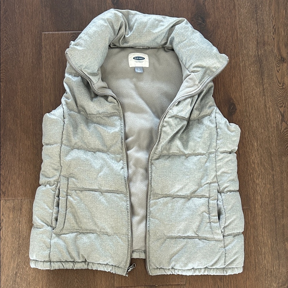 Old Navy Gray Vest with Subtle Herringbone Design | Herringbone Gray Vest | Vest
